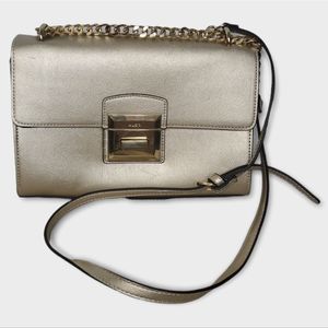 ALDO Cross Body Bag with Chain Strap in Gold